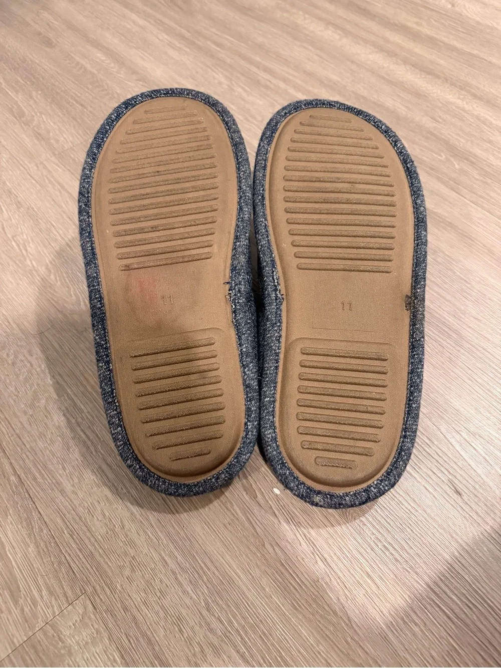 Polo Ralph Lauren Quilted House Slippers Gray Heathered Men's Size 11